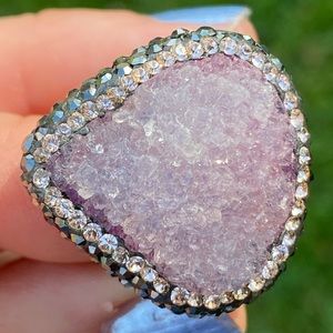 Statement amethyst ring